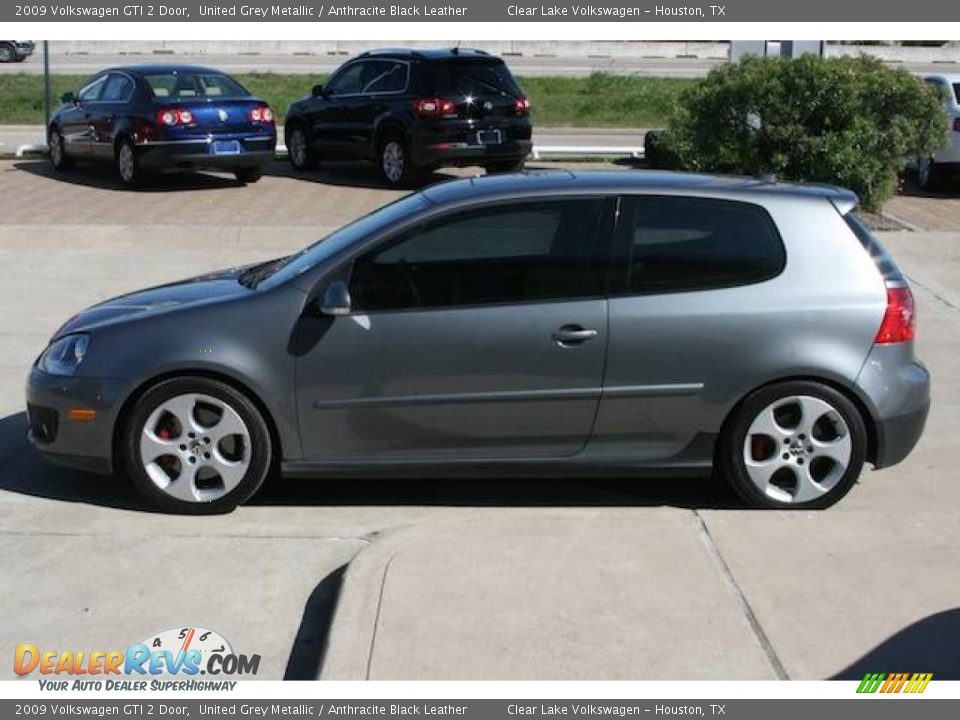 2009 Volkswagen GTI 2 Door United Grey Metallic / Anthracite Black Leather Photo #27