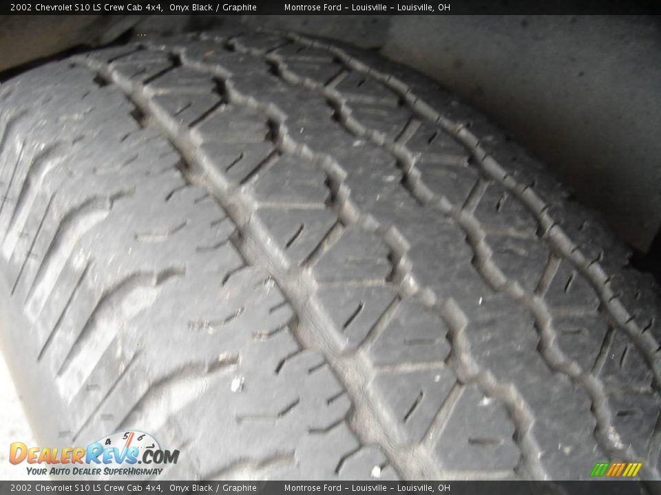 2002 Chevrolet S10 LS Crew Cab 4x4 Onyx Black / Graphite Photo #10