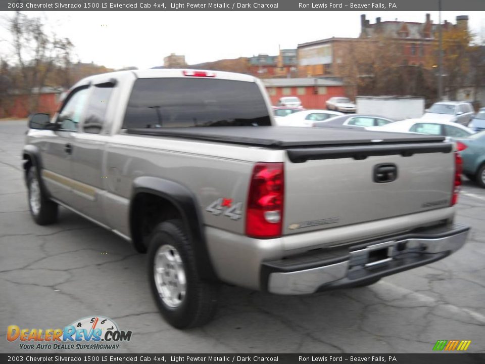 2003 Chevrolet Silverado 1500 LS Extended Cab 4x4 Light Pewter Metallic / Dark Charcoal Photo #4