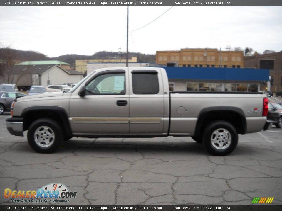 2003 Chevrolet Silverado 1500 LS Extended Cab 4x4 Light Pewter Metallic / Dark Charcoal Photo #5