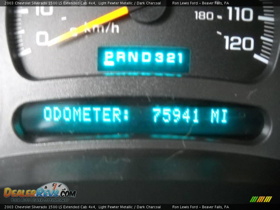 2003 Chevrolet Silverado 1500 LS Extended Cab 4x4 Light Pewter Metallic / Dark Charcoal Photo #25