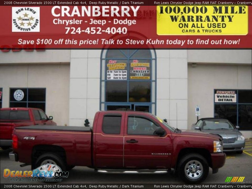 2008 Chevrolet Silverado 1500 LT Extended Cab 4x4 Deep Ruby Metallic / Dark Titanium Photo #1