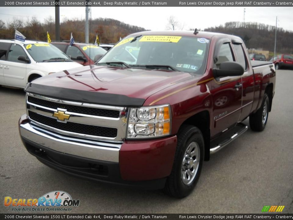 2008 Chevrolet Silverado 1500 LT Extended Cab 4x4 Deep Ruby Metallic / Dark Titanium Photo #2