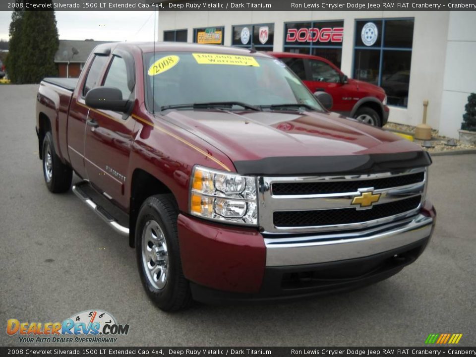 2008 Chevrolet Silverado 1500 LT Extended Cab 4x4 Deep Ruby Metallic / Dark Titanium Photo #3