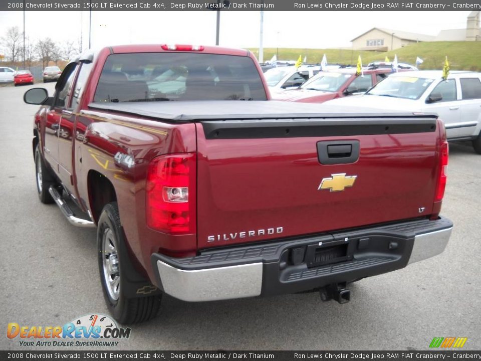 2008 Chevrolet Silverado 1500 LT Extended Cab 4x4 Deep Ruby Metallic / Dark Titanium Photo #4