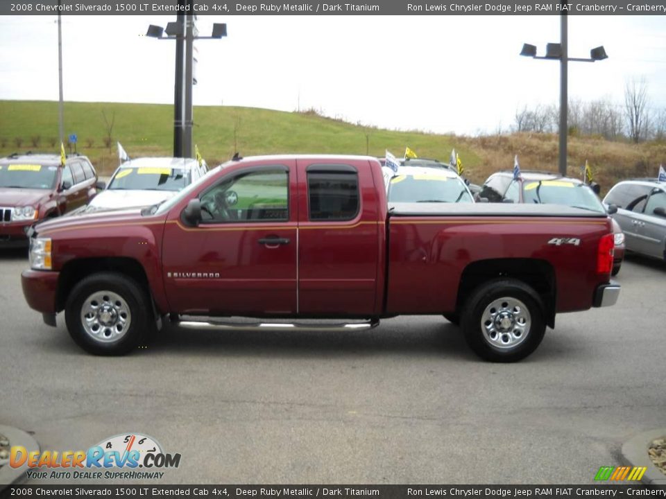 2008 Chevrolet Silverado 1500 LT Extended Cab 4x4 Deep Ruby Metallic / Dark Titanium Photo #5