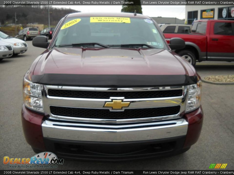 2008 Chevrolet Silverado 1500 LT Extended Cab 4x4 Deep Ruby Metallic / Dark Titanium Photo #6