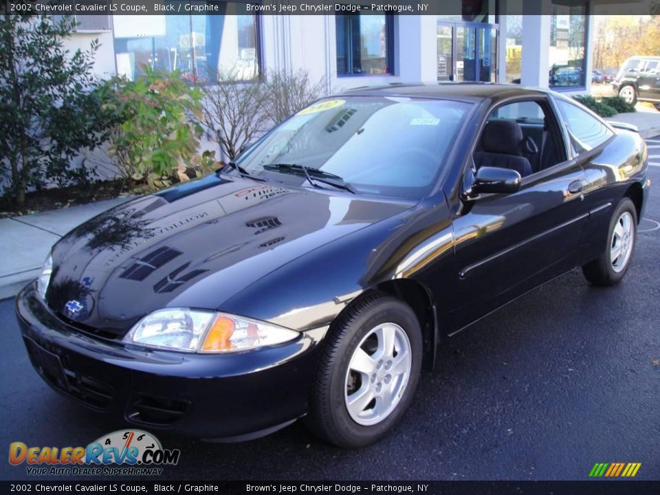 2002 Chevrolet Cavalier LS Coupe Black / Graphite Photo #3