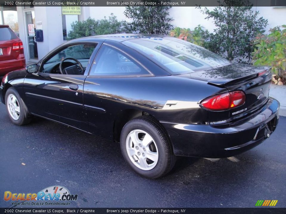 2002 Chevrolet Cavalier LS Coupe Black / Graphite Photo #4