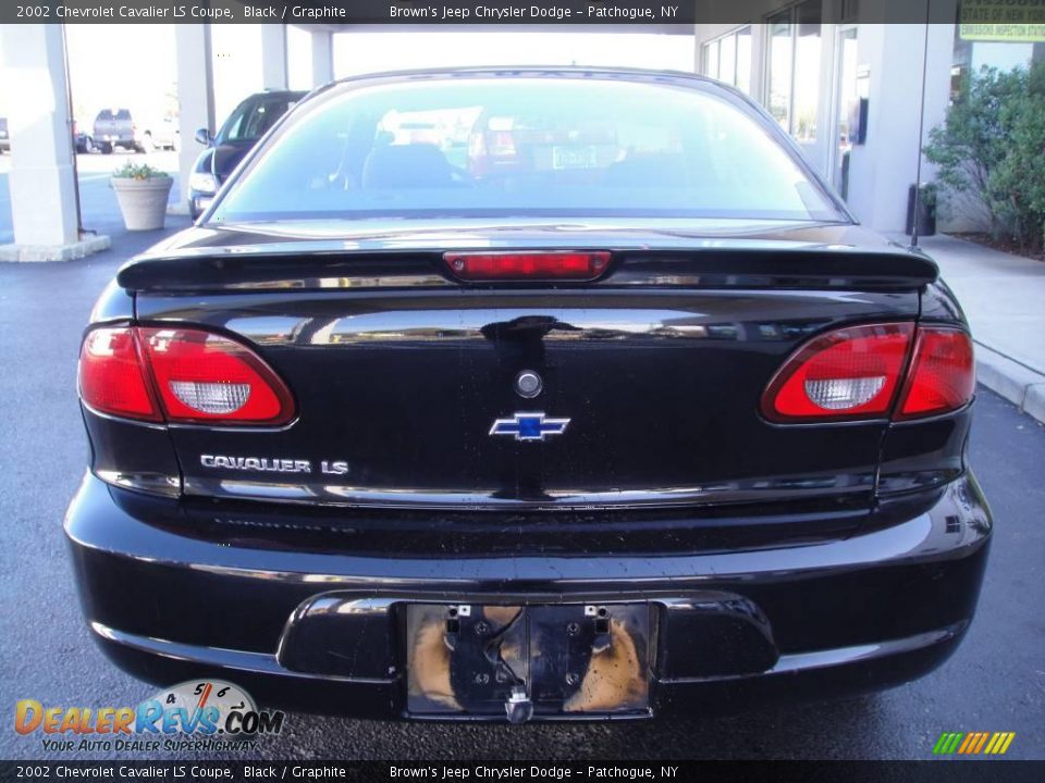 2002 Chevrolet Cavalier LS Coupe Black / Graphite Photo #5