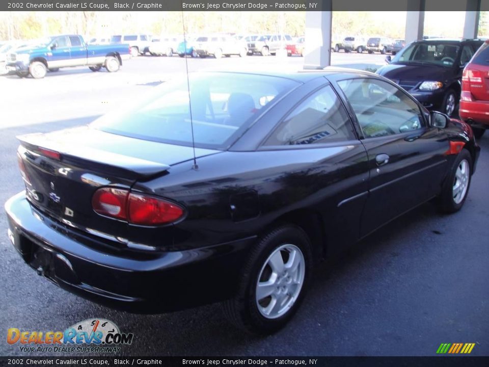 2002 Chevrolet Cavalier LS Coupe Black / Graphite Photo #6