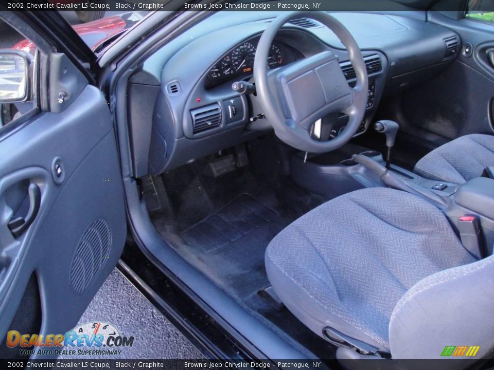2002 Chevrolet Cavalier LS Coupe Black / Graphite Photo #10