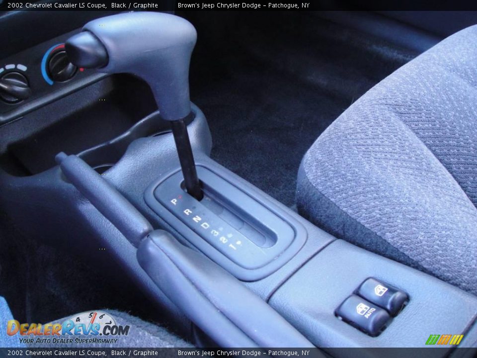 2002 Chevrolet Cavalier LS Coupe Black / Graphite Photo #13
