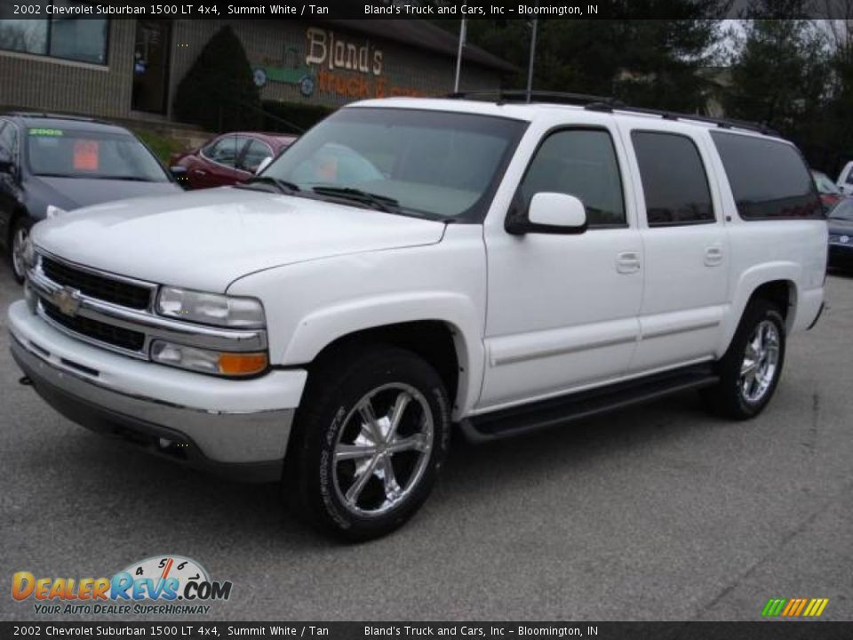 2002 Chevrolet Suburban 1500 LT 4x4 Summit White / Tan Photo #1