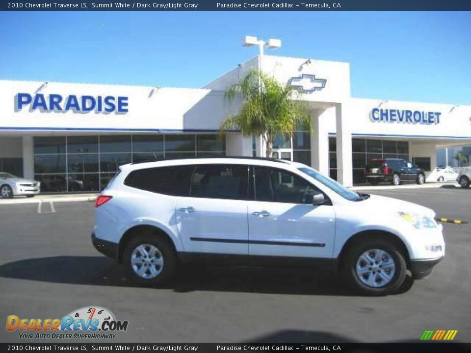 2010 Chevrolet Traverse LS Summit White / Dark Gray/Light Gray Photo #1