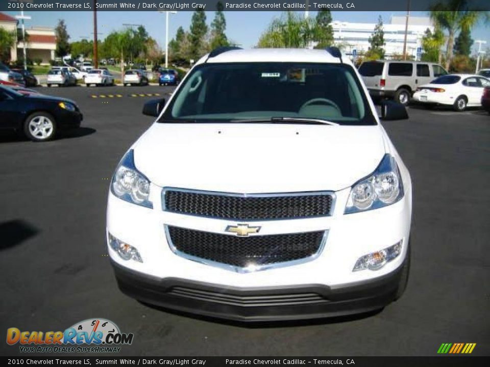 2010 Chevrolet Traverse LS Summit White / Dark Gray/Light Gray Photo #2
