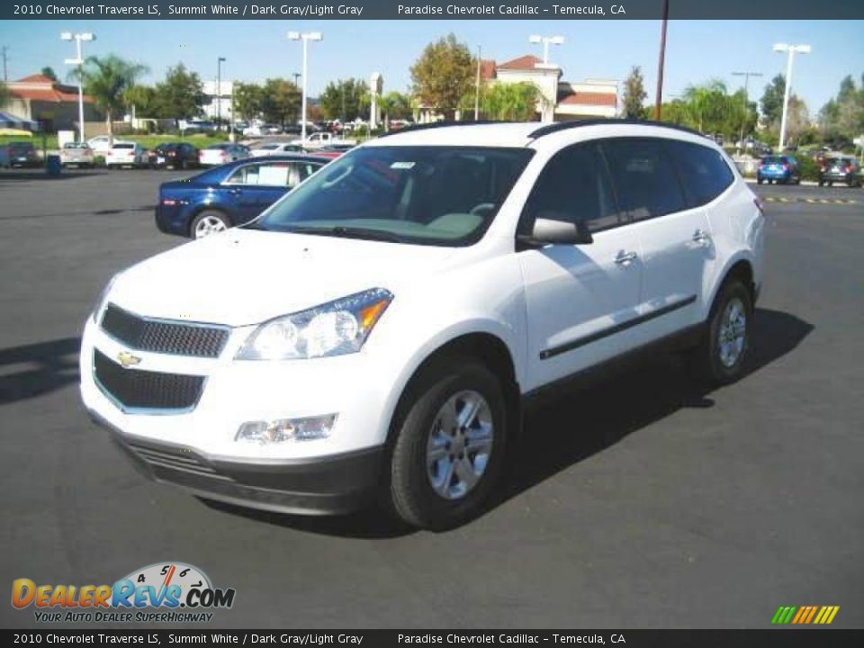 2010 Chevrolet Traverse LS Summit White / Dark Gray/Light Gray Photo #3