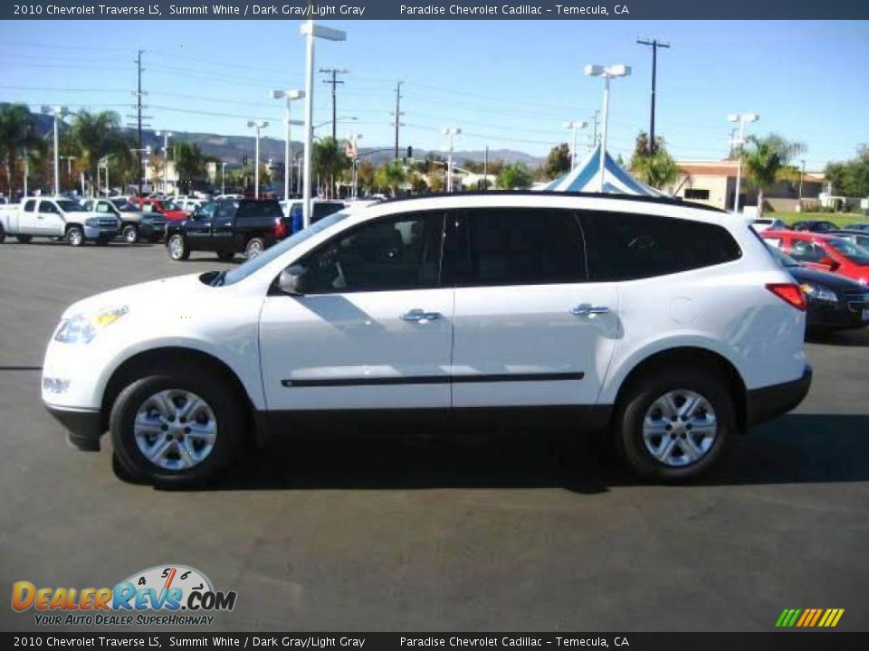 2010 Chevrolet Traverse LS Summit White / Dark Gray/Light Gray Photo #4