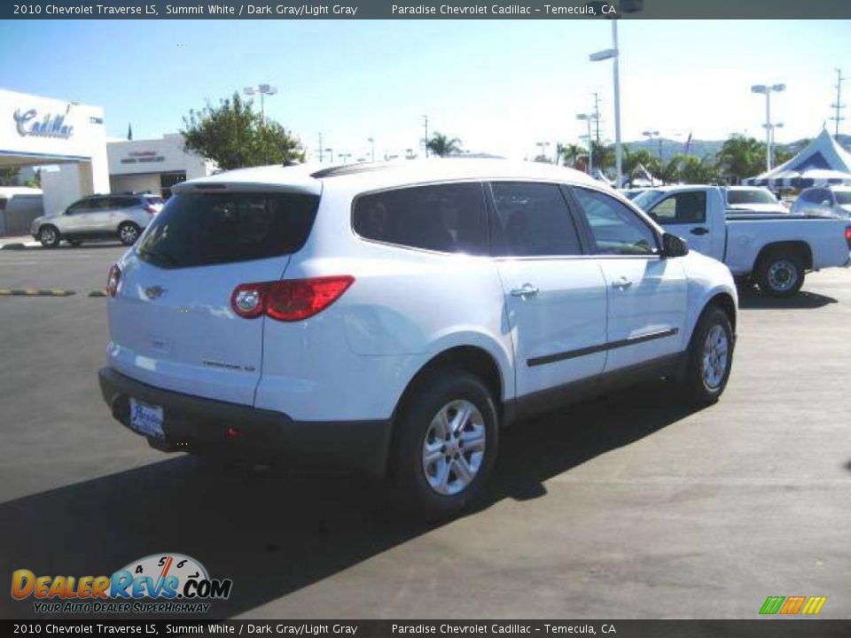 2010 Chevrolet Traverse LS Summit White / Dark Gray/Light Gray Photo #8