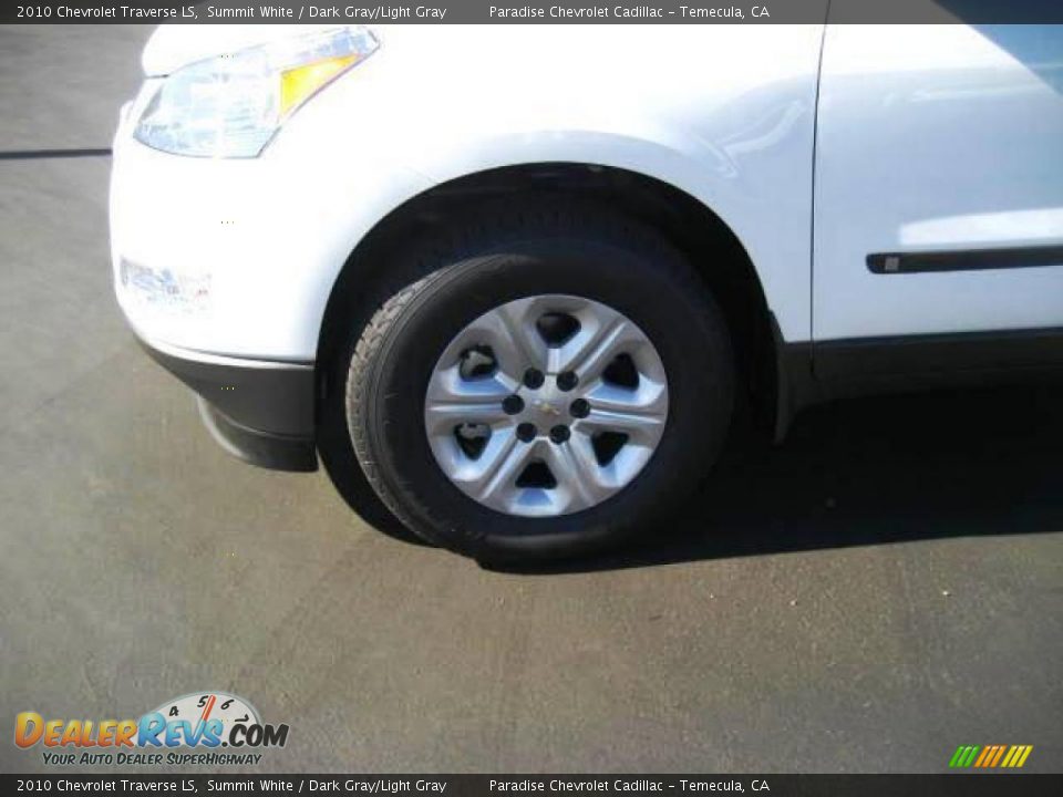 2010 Chevrolet Traverse LS Summit White / Dark Gray/Light Gray Photo #10