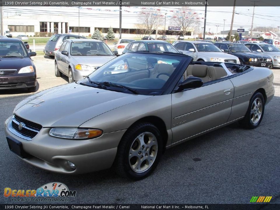 1998 Chrysler Sebring JXi Convertible Champagne Pearl Metallic / Camel Photo #1