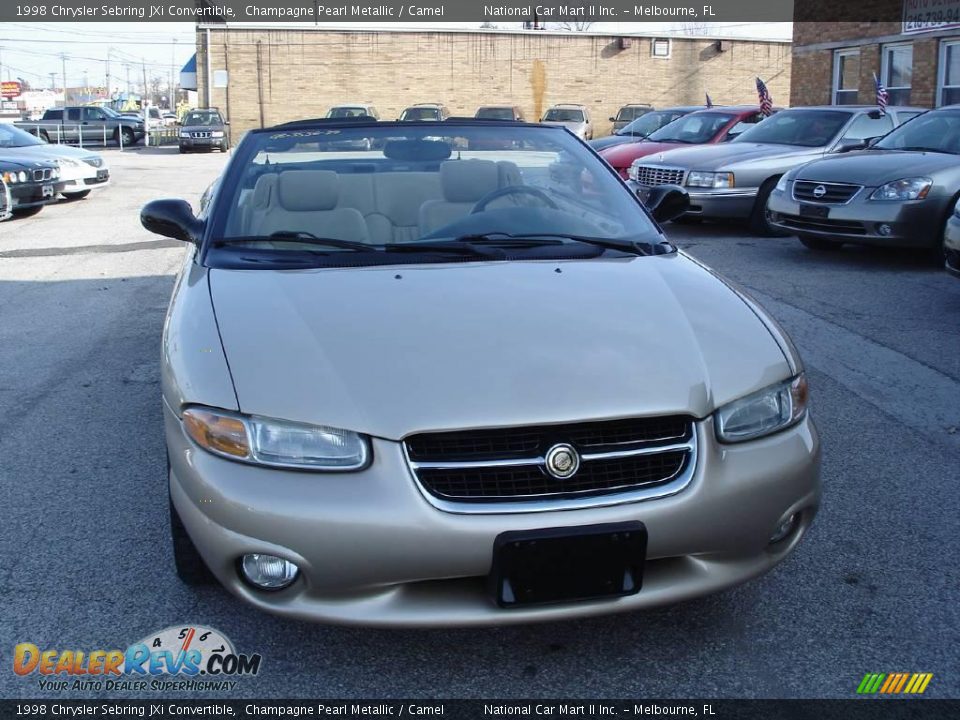 1998 Chrysler Sebring JXi Convertible Champagne Pearl Metallic / Camel Photo #2