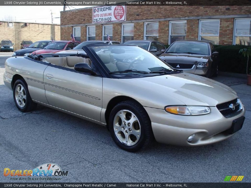 1998 Chrysler Sebring JXi Convertible Champagne Pearl Metallic / Camel Photo #3
