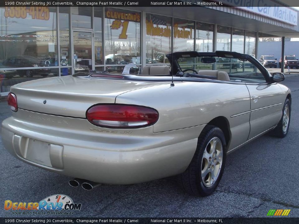 1998 Chrysler Sebring JXi Convertible Champagne Pearl Metallic / Camel Photo #4