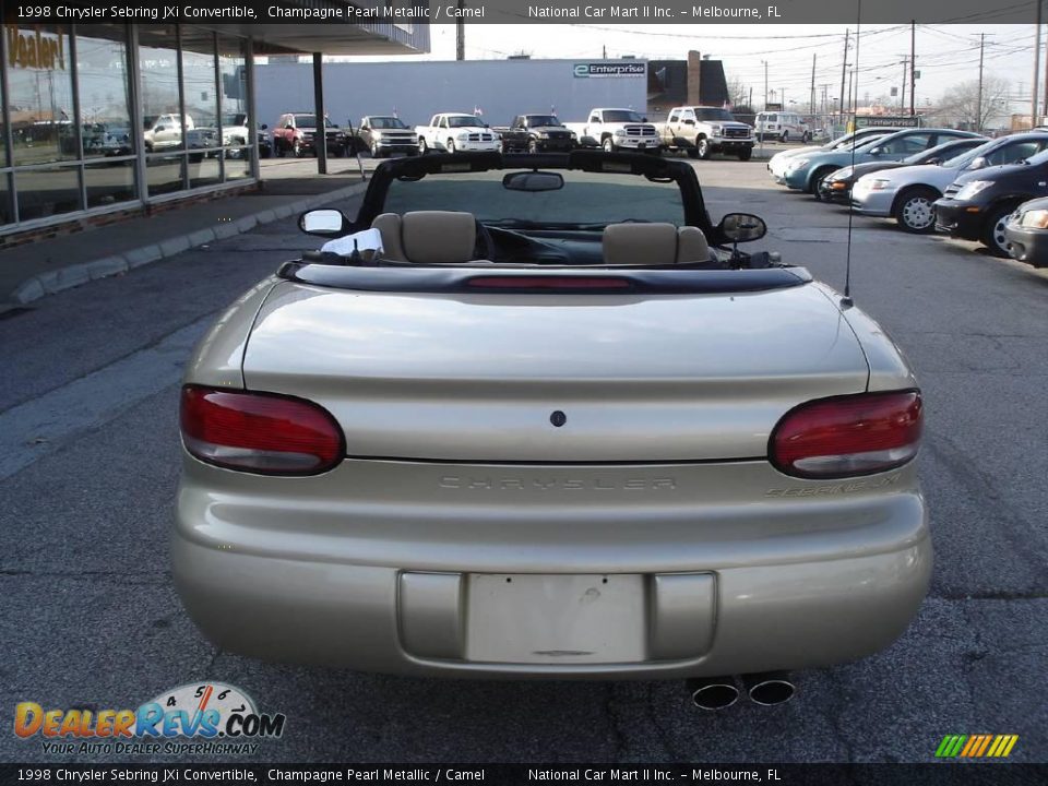 1998 Chrysler Sebring JXi Convertible Champagne Pearl Metallic / Camel Photo #5