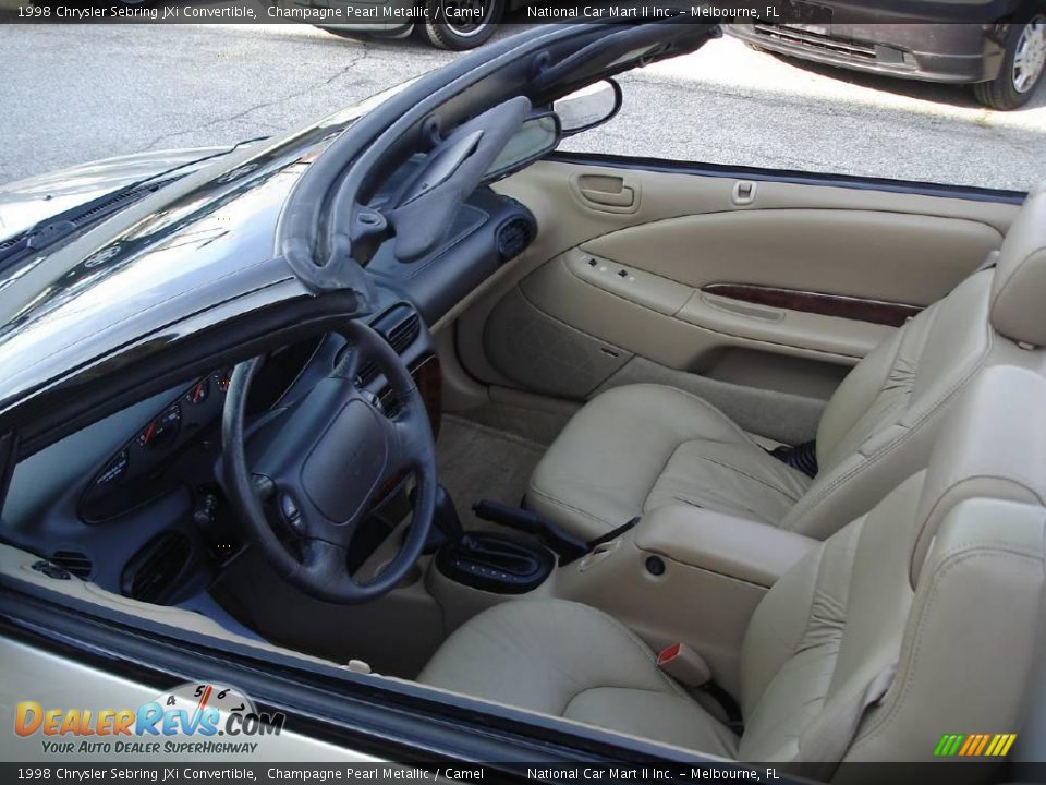 1998 Chrysler Sebring JXi Convertible Champagne Pearl Metallic / Camel Photo #7