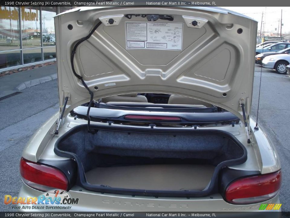 1998 Chrysler Sebring JXi Convertible Champagne Pearl Metallic / Camel Photo #28