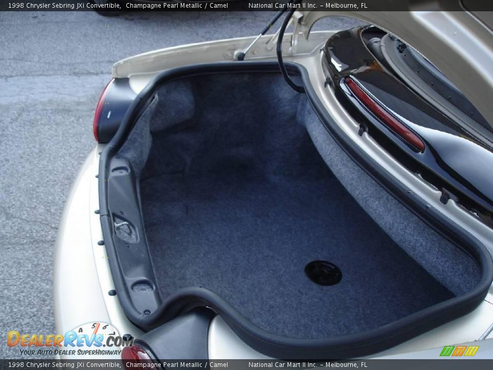 1998 Chrysler Sebring JXi Convertible Champagne Pearl Metallic / Camel Photo #29