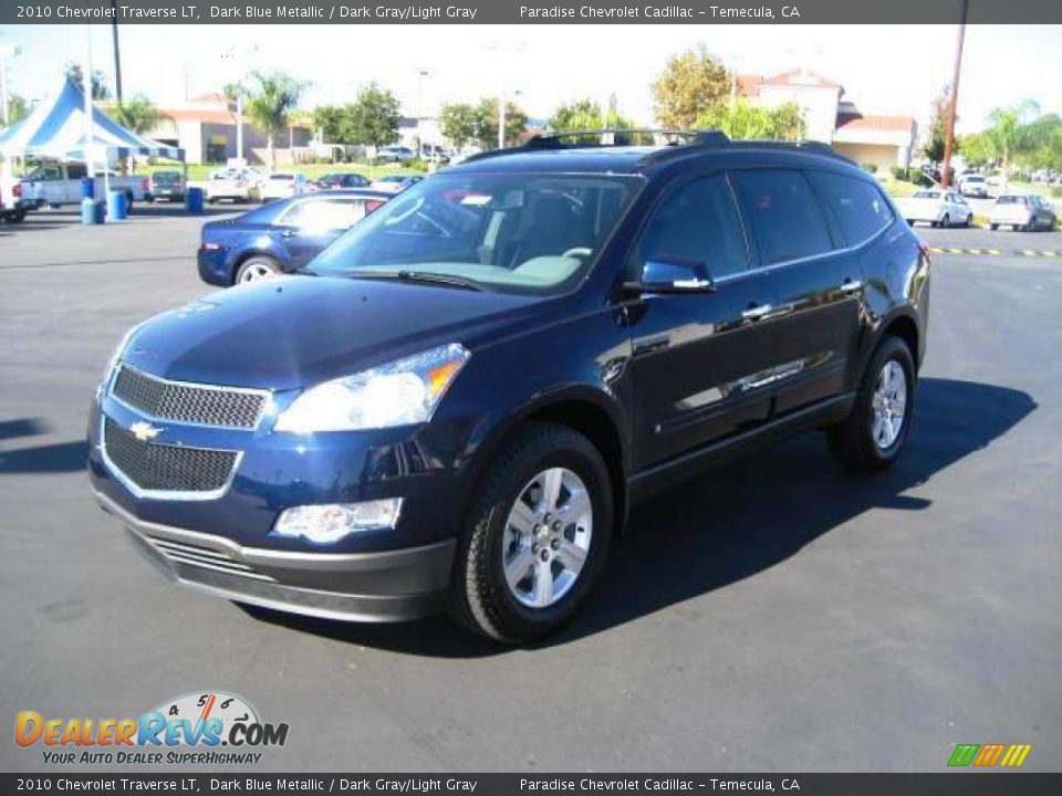 2010 Chevrolet Traverse LT Dark Blue Metallic / Dark Gray/Light Gray Photo #3