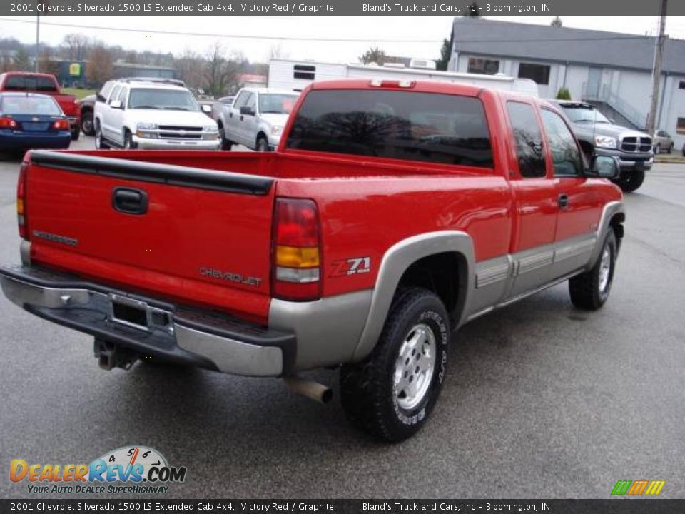 2001 Chevrolet Silverado 1500 LS Extended Cab 4x4 Victory Red / Graphite Photo #6