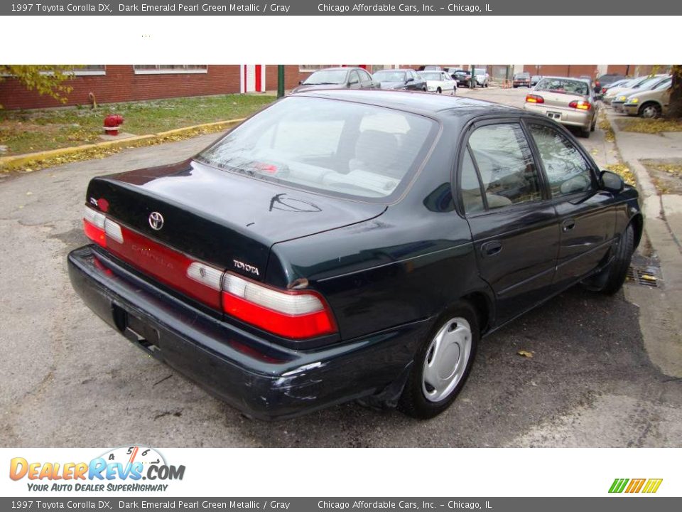 1997 Toyota Corolla DX Dark Emerald Pearl Green Metallic / Gray Photo #6