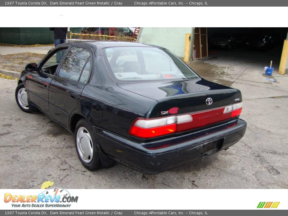 1997 Toyota Corolla DX Dark Emerald Pearl Green Metallic / Gray Photo #7