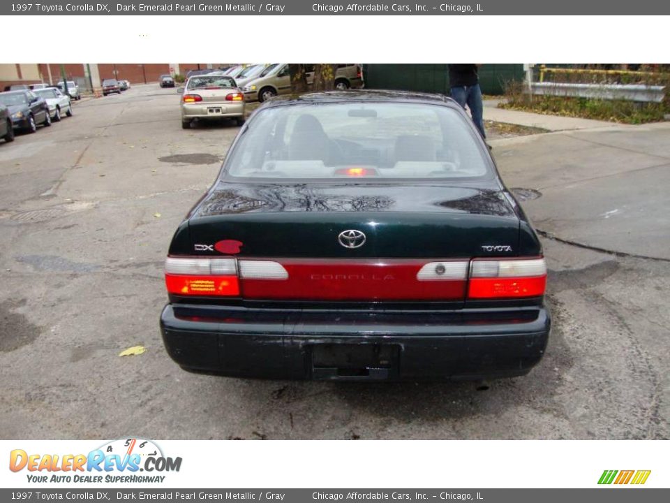 1997 Toyota Corolla DX Dark Emerald Pearl Green Metallic / Gray Photo #8