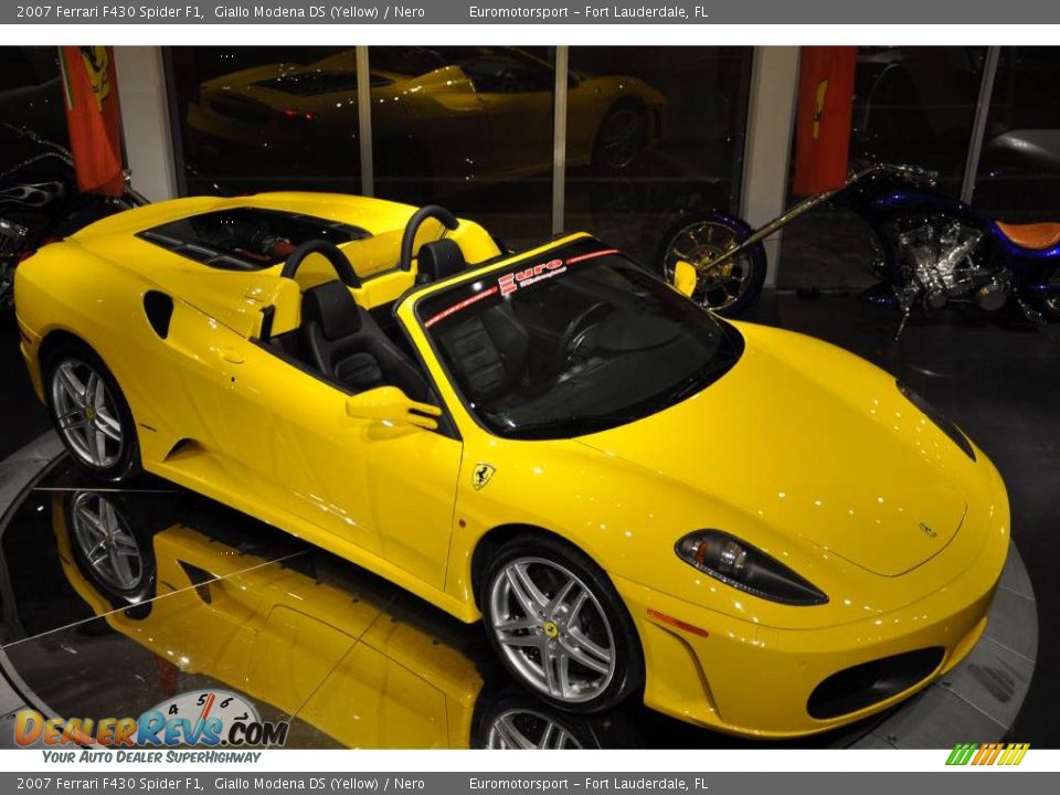 2007 Ferrari F430 Spider F1 Giallo Modena DS (Yellow) / Nero Photo #1