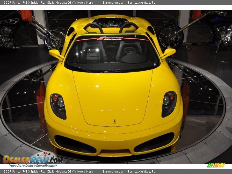 2007 Ferrari F430 Spider F1 Giallo Modena DS (Yellow) / Nero Photo #2