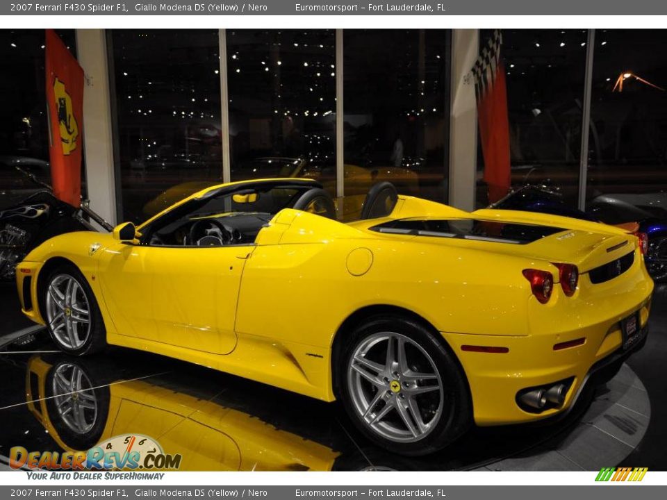 2007 Ferrari F430 Spider F1 Giallo Modena DS (Yellow) / Nero Photo #7