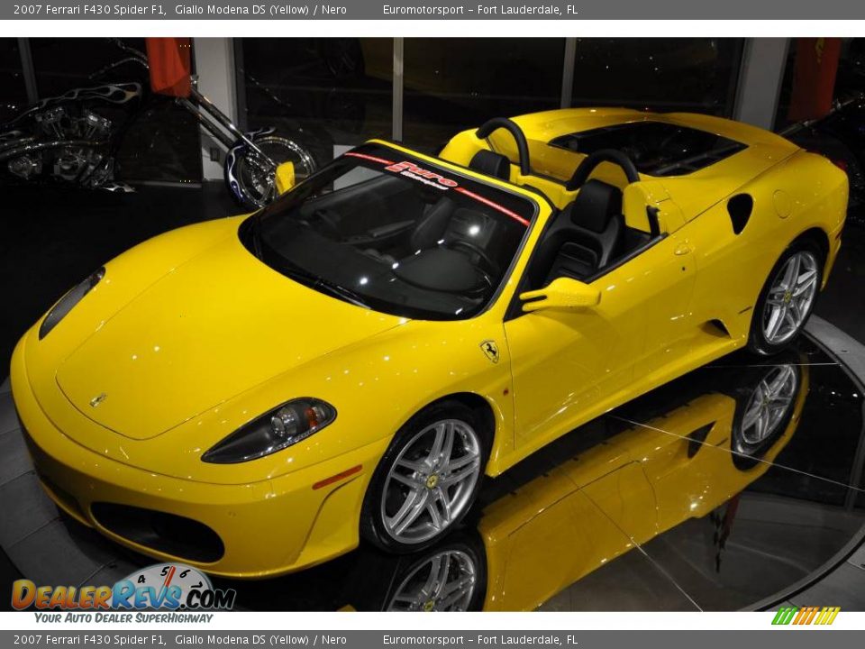 2007 Ferrari F430 Spider F1 Giallo Modena DS (Yellow) / Nero Photo #9