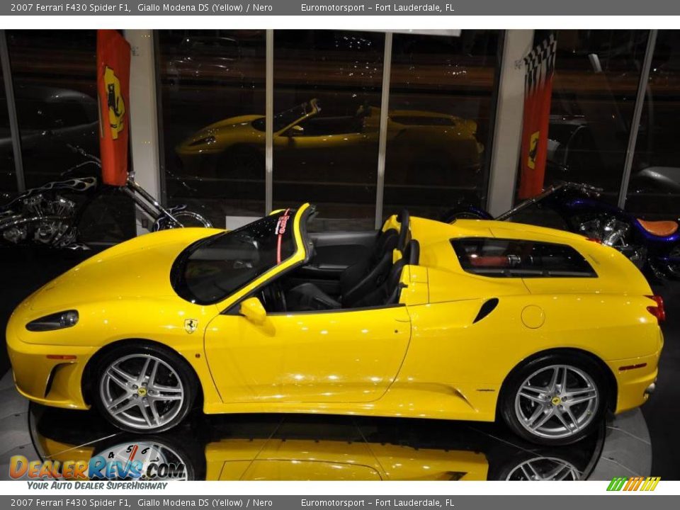 2007 Ferrari F430 Spider F1 Giallo Modena DS (Yellow) / Nero Photo #13