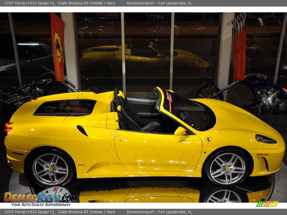 2007 Ferrari F430 Spider F1 Giallo Modena DS (Yellow) / Nero Photo #23