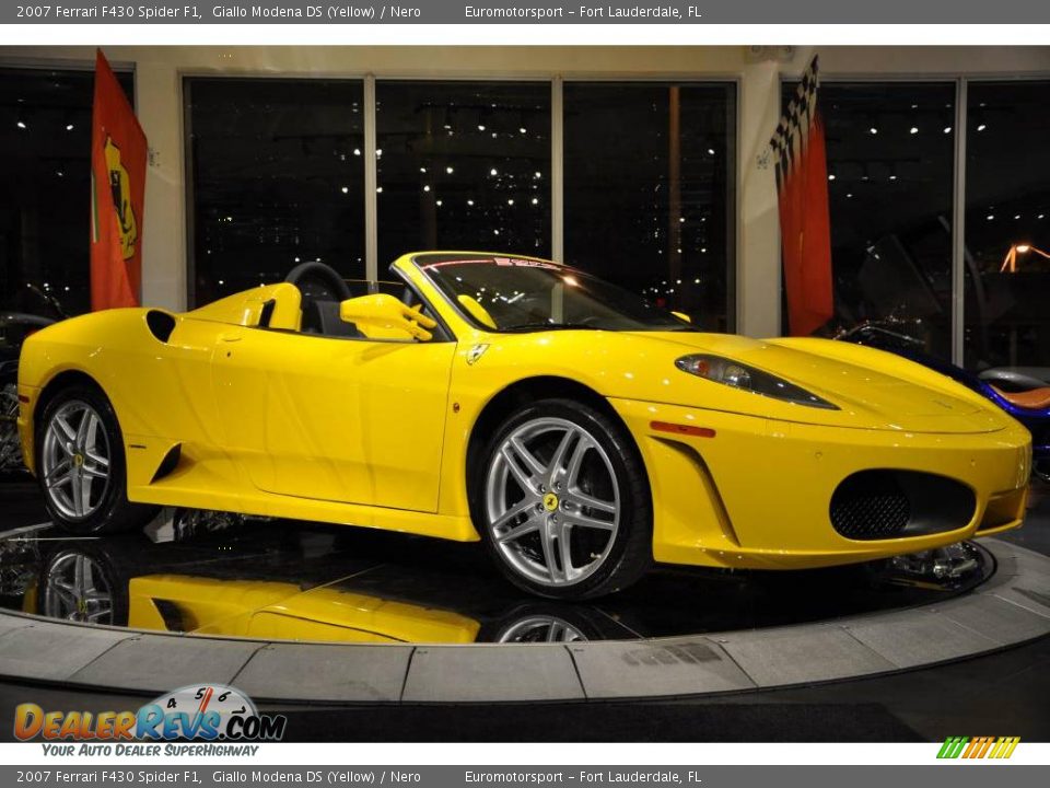 2007 Ferrari F430 Spider F1 Giallo Modena DS (Yellow) / Nero Photo #33