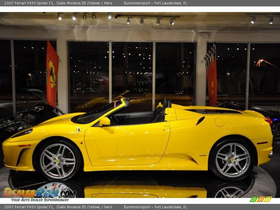 2007 Ferrari F430 Spider F1 Giallo Modena DS (Yellow) / Nero Photo #35