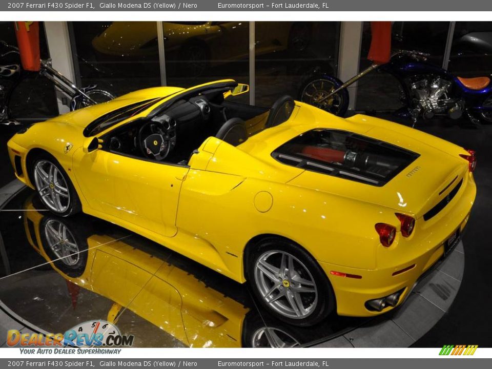2007 Ferrari F430 Spider F1 Giallo Modena DS (Yellow) / Nero Photo #36