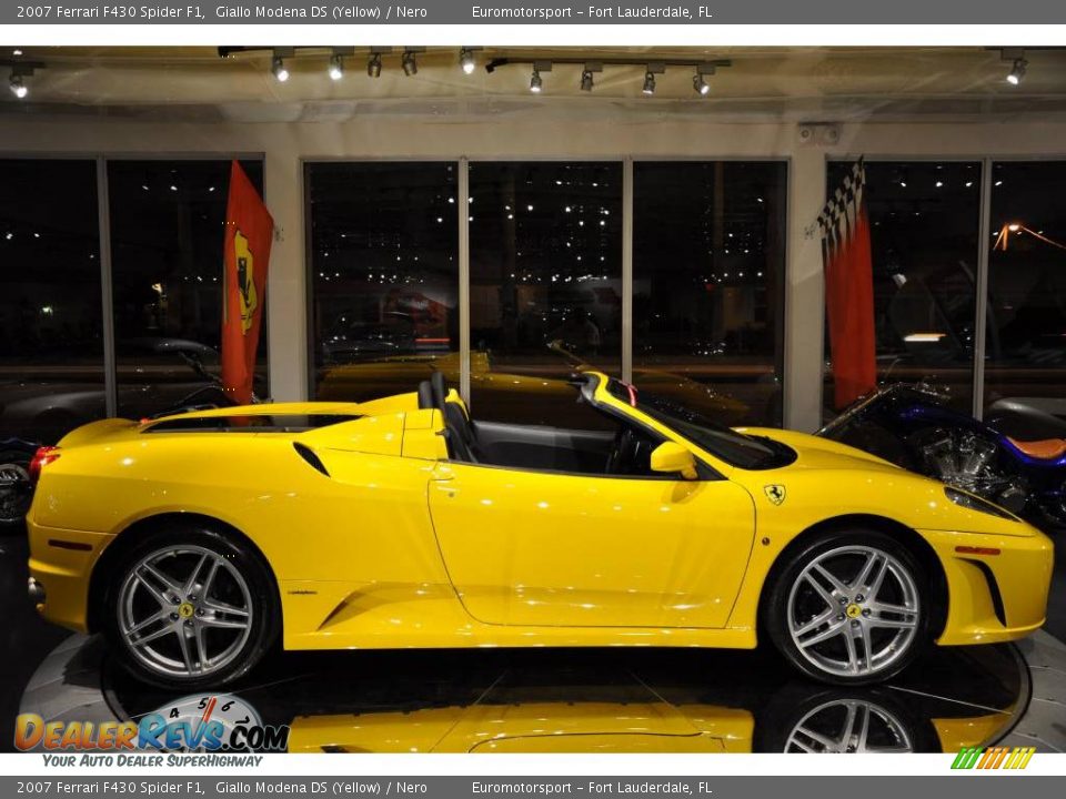 2007 Ferrari F430 Spider F1 Giallo Modena DS (Yellow) / Nero Photo #37