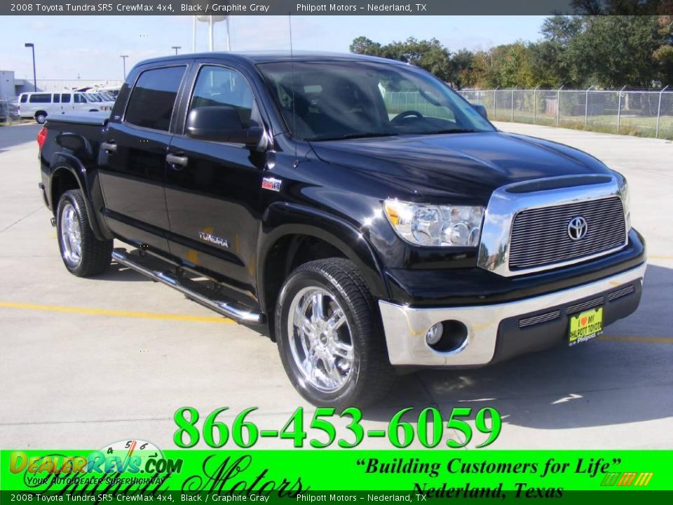 2008 Toyota Tundra SR5 CrewMax 4x4 Black / Graphite Gray Photo #1