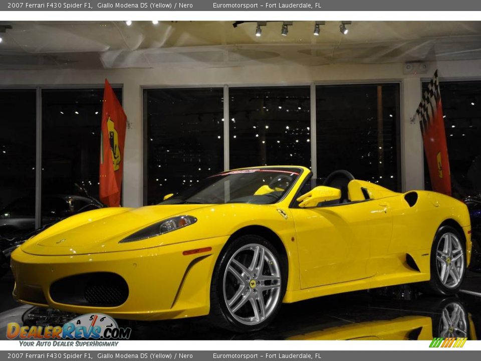 2007 Ferrari F430 Spider F1 Giallo Modena DS (Yellow) / Nero Photo #39
