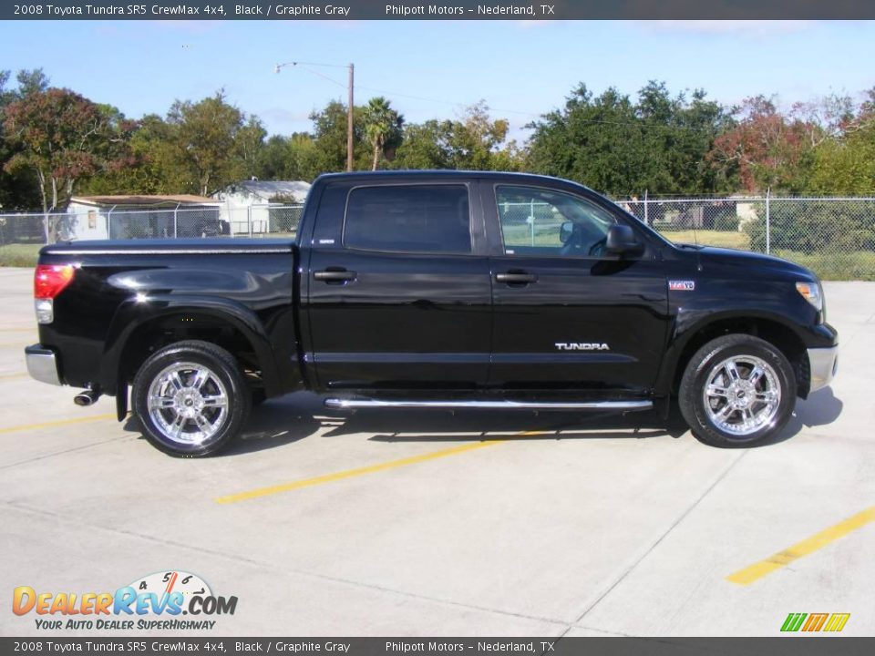 2008 Toyota Tundra SR5 CrewMax 4x4 Black / Graphite Gray Photo #2